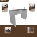 Ver imagem 7 de Escrivaninha Mesa Escritório 140cmx60cm 140cm Cinza Cristal