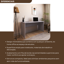 Ver mais imagens de Escrivaninha Mesa Escritório 140cmx60cm 140cm Cinza Cristal