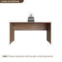 Ver mais imagens de Escrivaninha Mesa Escritório 140cmx60cm 140cm Carvalho Mel