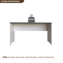 Ver imagem 5 de Escrivaninha Mesa Escritório 140cmx60cm 140cm Branca E Preto
