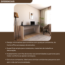 Ver mais imagens de Escrivaninha Mesa Escritório 140cmx60cm 140cm Branca E Preto