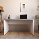 Ver imagem 3 de Escrivaninha Mesa Escritório 140cmx60cm 140cm Branca E Cinza Cristal