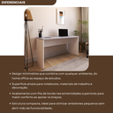 Ver mais imagens de Escrivaninha Mesa Escritório 140cmx60cm 140cm Branca E Cinza Cristal