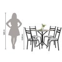 Ver imagem 2 de Conjunto De Mesa Thais 0,70M Com 4 Cadeiras Artefamol Granito / Dark Craquelado Dark