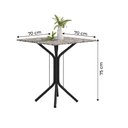 Ver imagem 6 de Conjunto De Mesa Thais 0,70M Com 4 Cadeiras Artefamol Granito / Dark Craquelado Dark