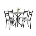 Ver imagem 1 de Conjunto De Mesa Thais 0,70M Com 4 Cadeiras Artefamol Granito / Dark Craquelado Dark