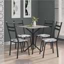 Ver imagem 5 de Conjunto De Mesa Thais 0,70M Com 4 Cadeiras Artefamol Granito / Dark Craquelado Dark