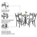 Ver imagem 3 de Conjunto De Mesa Thais 0,70M Com 4 Cadeiras Artefamol Granito / Dark Craquelado Dark