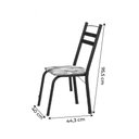 Ver imagem 4 de Conjunto De Mesa Thais 0,70M Com 4 Cadeiras Artefamol Granito / Dark Craquelado Dark