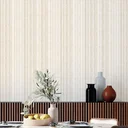 Ver imagem 2 de Papel de Parede Adesivo Texturizado Linho Bege Lavável Fosco 3m