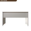 Ver imagem 7 de Escrivaninha Mesa Escritório 140cmx60cm 140cm Branca E Carvalho Mel