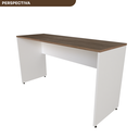 Ver imagem 2 de Escrivaninha Mesa Escritório 140cmx60cm 140cm Branca E Carvalho Mel