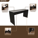 Ver imagem 7 de Escrivaninha Mesa Escritório 140cmx60cm 140cm Preto E Branca