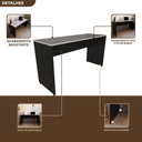 Ver imagem 7 de Escrivaninha Mesa Escritório 140cmx60cm 140cm Preto E Cinza Cristal