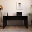 Ver imagem 3 de Escrivaninha Mesa Escritório 140cmx60cm 140cm Preto E Cinza Cristal