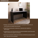 Ver mais imagens de Escrivaninha Mesa Escritório 140cmx60cm 140cm Preto E Cinza Cristal