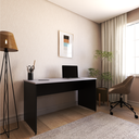 Ver imagem 2 de Escrivaninha Mesa Escritório 140cmx60cm 140cm Preto E Cinza Cristal