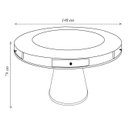 Ver imagem 4 de Mesa de Jogos Carteado 6 Lugares Bellagio com Gavetas e Tampo Reversível Base Cone com Tecido Noguei