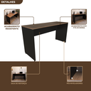 Ver mais imagens de Escrivaninha Mesa Escritório 140cmx60cm 140cm Preto E Carvalho Mel
