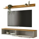 Ver imagem 7 de Rack TV 55 pol. Suspenso 136cm 1 Porta Lila Off/Nature Z49 - Mpozenato