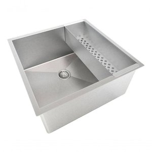 Combo Cuba 40X40 Inox 304 Canal Escorredor Embutir