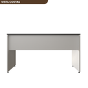Ver mais imagens de Escrivaninha Mesa Escritório 160CMX60CM 160cm Branca e Preto