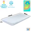 Ver imagem 2 de Pillow Top para Maca de Massagem Estética Fisioterapia de Espuma Viscoelástico Nasa 80x155x6cm - Bf