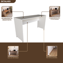 Ver imagem 7 de Escrivaninha Mesa Escritório 160CMX60CM 160cm Branca e Carvalho Mel Bege