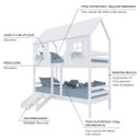 Ver imagem 4 de Beliche Casinha Encantada com Kit Escada/ Escorregador Madeira Maciça Branco Megamobilia