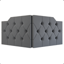 Ver imagem 5 de Cabeceira Suspensa Cama Box Quenn 1,60 para Quarto Moderna Capela - Cinza