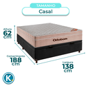 Ver imagem 2 de Conjunto Cama Box Bau Preto Casal + Colchão Molas Ensacadas Airtech Ortobom