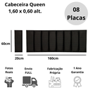 Ver imagem 5 de Cabeceira Queen Veludo Preto Placa Modulada Estofada Ripada Adesiva