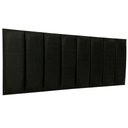 Ver imagem 1 de Cabeceira Queen Veludo Preto Placa Modulada Estofada Ripada Adesiva