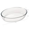 Kit 4 Assadeiras Travessas Formas Médias de Vidro Temperado Oval 2,4 L Marinex - 3