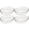 Kit 4 Assadeiras Travessas Formas Médias de Vidro Temperado Oval 2,4 L Marinex - 1