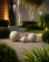 Ver imagem 2 de Kit com 3 Formas ABS de Bola Decorativa Concreto para Jardim Paisagismoxmoldes Formas 3D