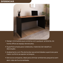Ver imagem 5 de Escrivaninha Mesa Escritório 180CMX60CM 180cm Preto e Carvalho Mel Bege