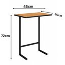 Ver imagem 4 de Mesinha Lateral Apoio Sofa Pés de Ferro Industrial Madeirado