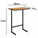 Ver imagem 4 de Mesinha Lateral Apoio Sofa Pés de Ferro Industrial Madeirado