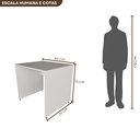 Ver imagem 3 de Escrivaninha Mesa Escritório 80cmx70cm 80cm Branca