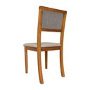 Ver imagem 5 de Kit 6 Cadeiras de Jantar Palha Estofadas Linho Bege com Tela Rubi Premium Madeira Maciça Mel