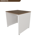 Ver imagem 5 de Escrivaninha Mesa Escritório 80cmx70cm 80cm Branca E Carvalho Mel