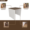 Ver imagem 7 de Escrivaninha Mesa Escritório 80cmx70cm 80cm Branca E Carvalho Mel