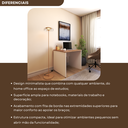 Ver mais imagens de Escrivaninha Mesa Escritório 80cmx70cm 80cm Branca E Carvalho Mel