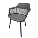 Ver imagem 3 de Cadeira Marcela com Assento Estofado em Linho Cinza