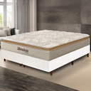 Ver imagem 2 de Cama Box Branca + Colchão King Size Mendoza Molas Ensacadas Pillow Top 193x203x71cm - Extra Macio