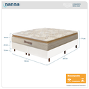 Ver imagem 3 de Cama Box Branca + Colchão King Size Mendoza Molas Ensacadas Pillow Top 193x203x71cm - Extra Macio