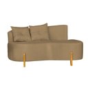Ver imagem 1 de Sofá Orgânico 02 Lugares para Sala Ds Home Veludo Marrom
