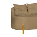 Ver imagem 3 de Sofá Orgânico 02 Lugares para Sala Ds Home Veludo Marrom