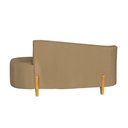 Ver imagem 2 de Sofá Orgânico 02 Lugares para Sala Ds Home Veludo Marrom